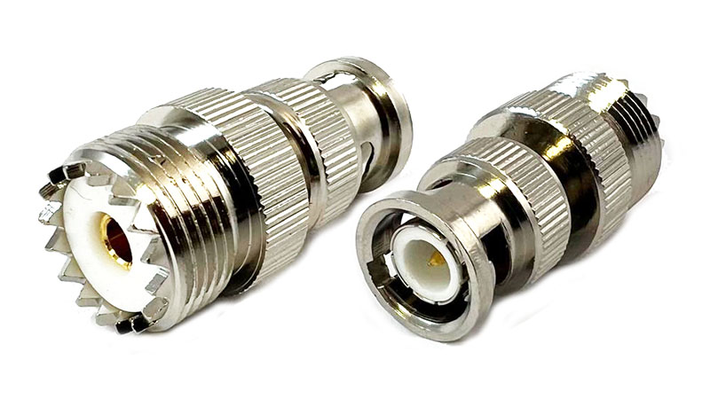 Profi HF-Koaxial-Adapter: SO239 (UHF-Buchse) auf BNC-Stecker